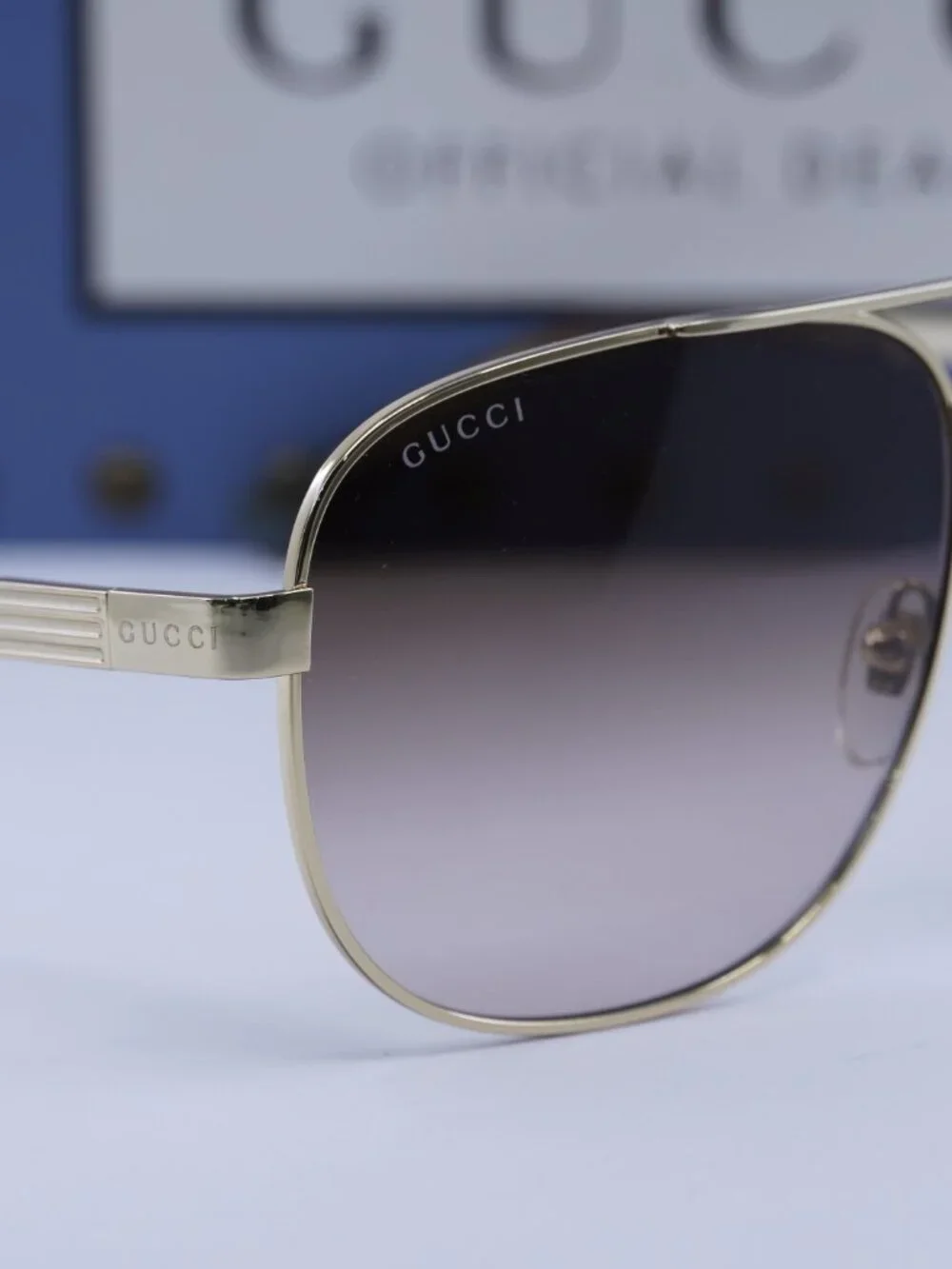 Gucci GG1223S 003 Square Sunglasses - Gold/Brown Gradient